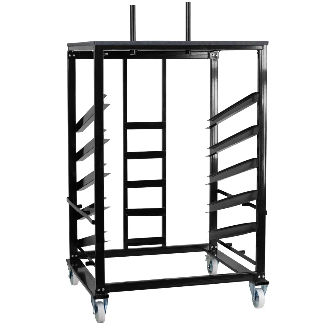 Flash Furniture XA-36-COTA-DY-GG Cocktail Table Dolly 40W x 34D x79.5H Fit 10 36" Tbls 5Sh Gry4 5"Casters2Lock