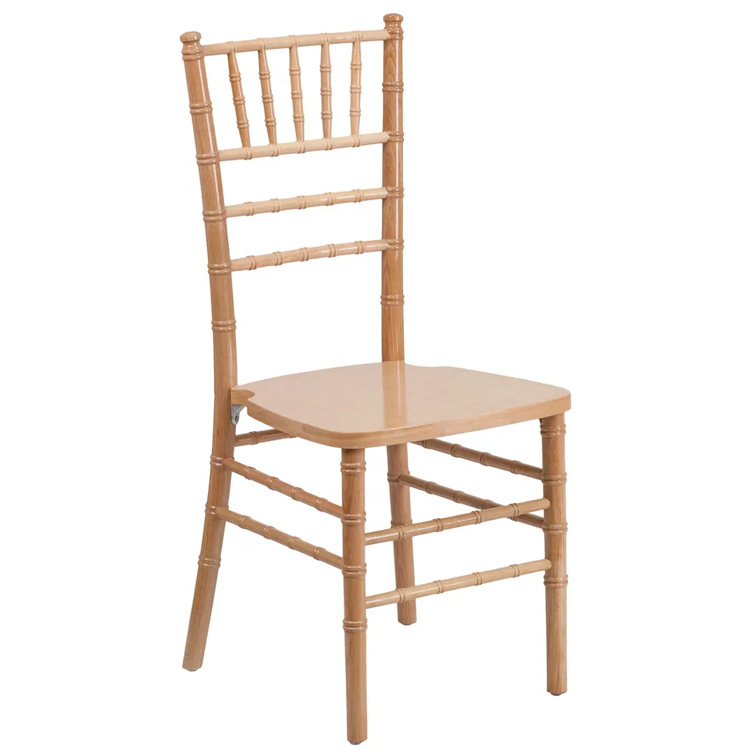 Flash Furniture XS-NATURAL-GG Hercules Chiavari Chair, Ladder Back, Acacia Wood, 1100 lb.