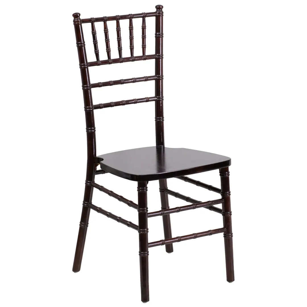 Flash Furniture XS-WALNUT-GG Hercules Chiavari Chair, 1100 lb, Ladder Back, Acacia Wood, Walnut