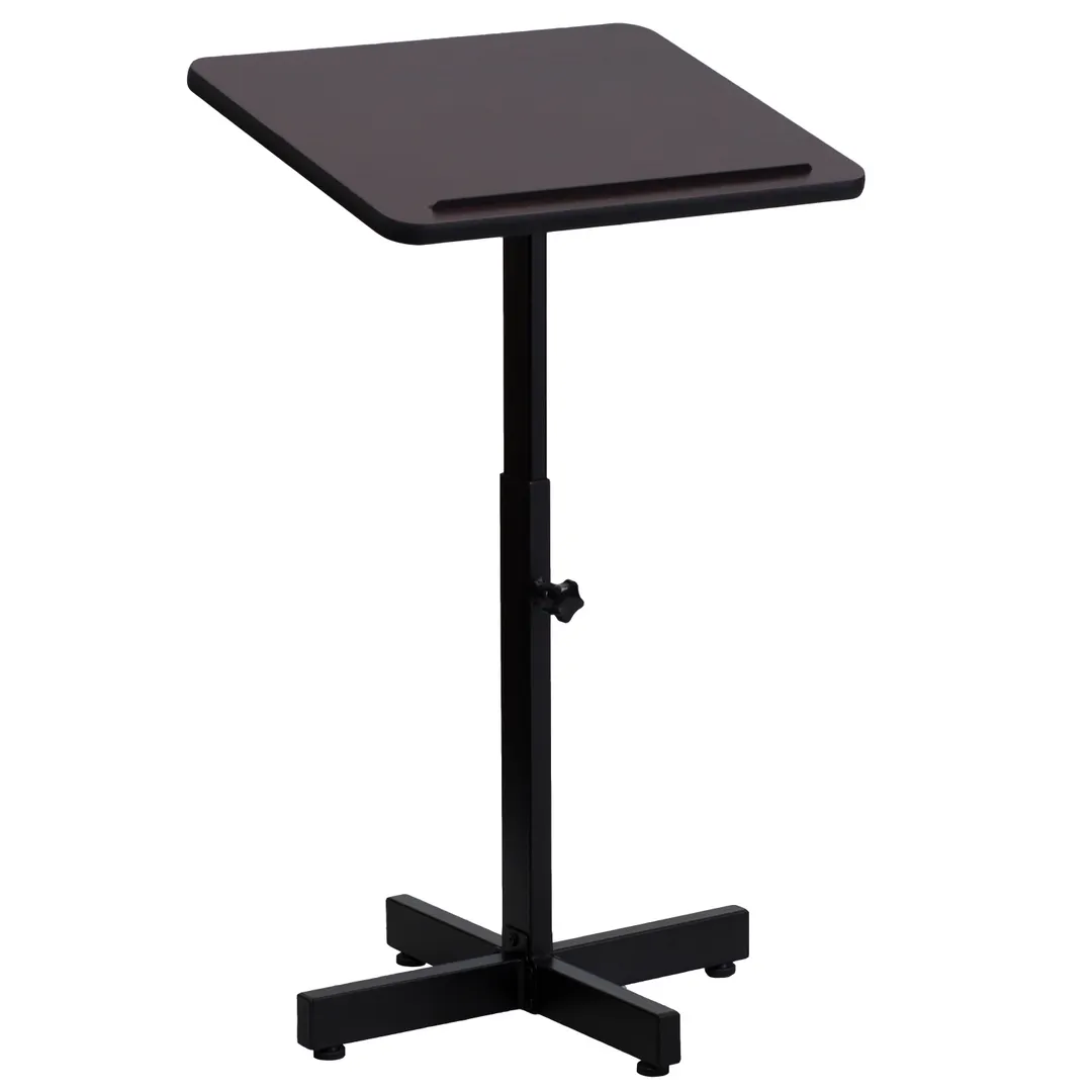 Flash Furniture XU-LECTERN-ADJ-GG Lectern, 20" W x 18-1/4" D, 35-1/2"-48" Laminate, Steel Frame, Glides