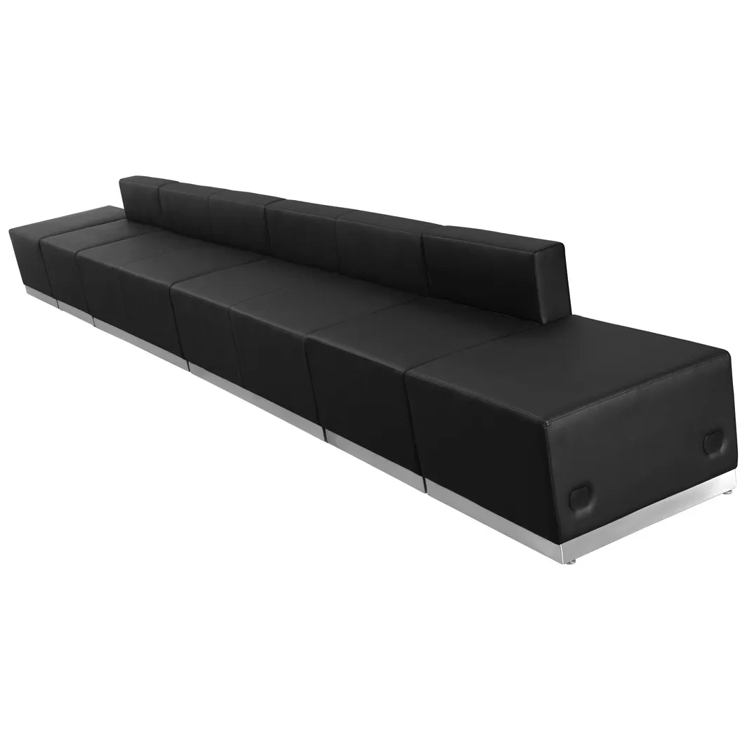 Flash Furniture ZB-803-640-SET-BK-GG Black Set, 204½" W x 27" H, 2 chairs, 2 loveseats, 2 ottomans, steel base