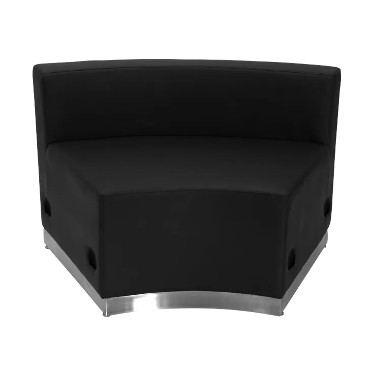 Flash Furniture ZB-803-INSEAT-BK-GG Hercules Alon Concave Chair, Modular, LeatherSoft Upholstery, Black