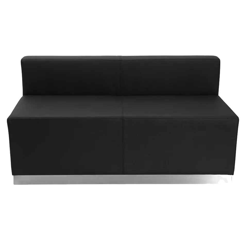 Flash Furniture ZB-803-LS-BK-GG Hercules Alon Series Loveseat, 51"W x 25.25"D x 27"H, LeatherSoft Upholstery, Black