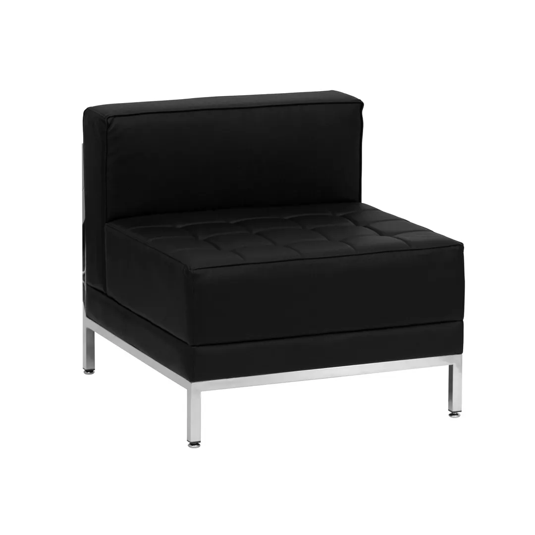Flash Furniture ZB-IMAG-MIDDLE-GG Hercules Imagination Series Middle Chair, LeatherSoft Upholstery, Armless, Stainless Steel Accent