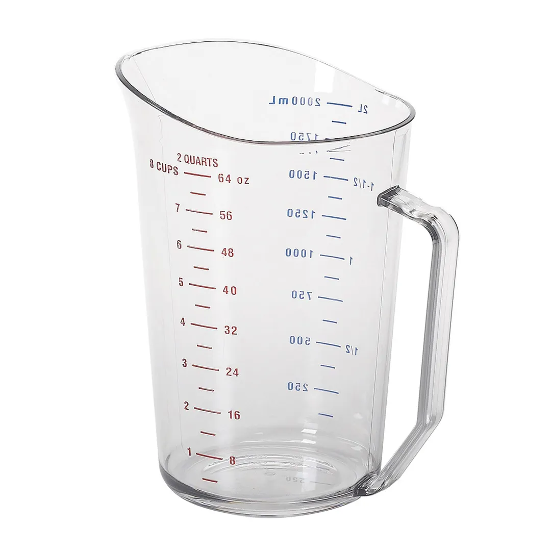 Cambro 200MCCW135 Measuring Cup – 2 Qt (64 Oz) Polycarbonate, Dishwasher Safe, NSF