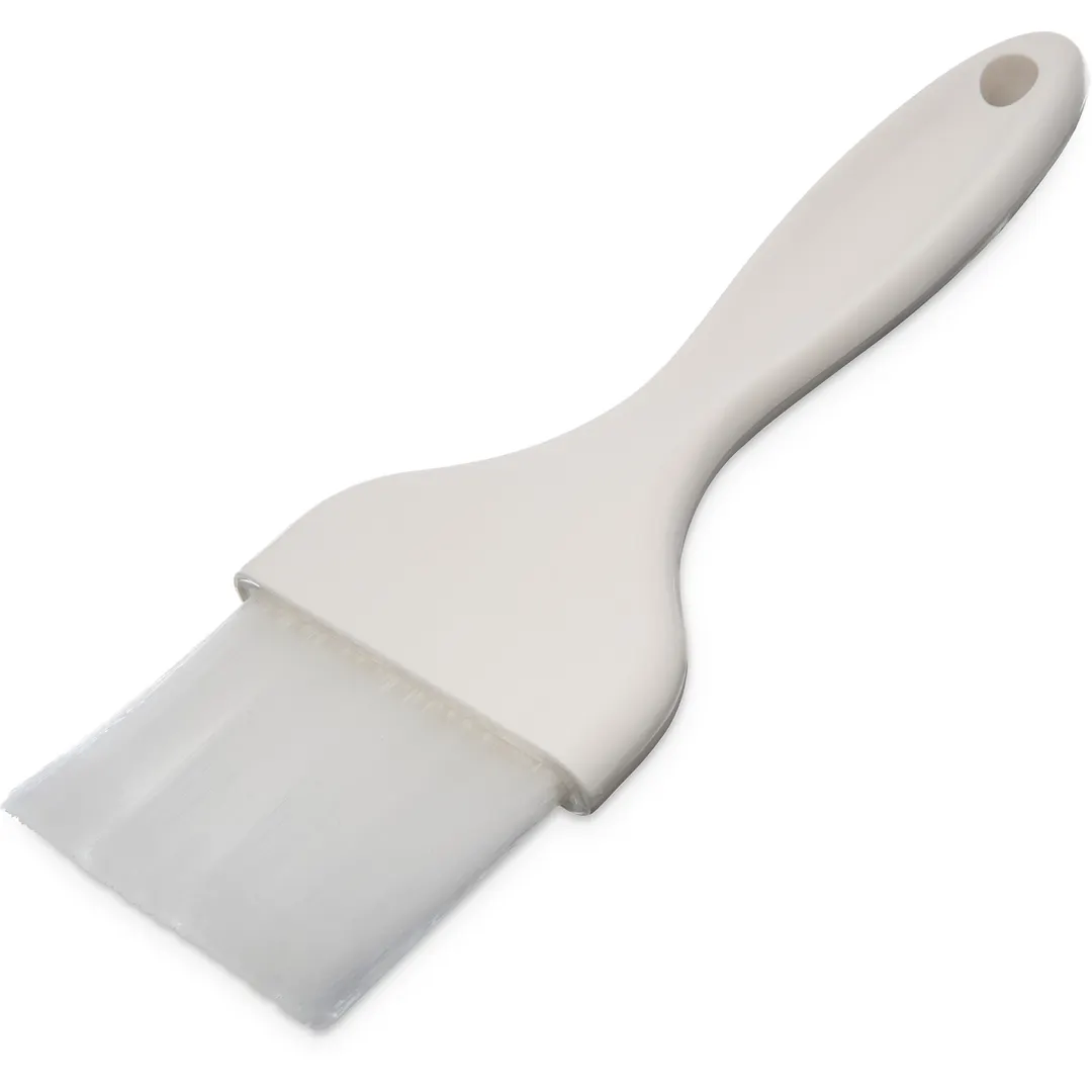 Carlisle 4039202 Sparta Galaxy Pastry Brush, 3" Wide Flat, Nylon Bristles, White Handle, Made in USA