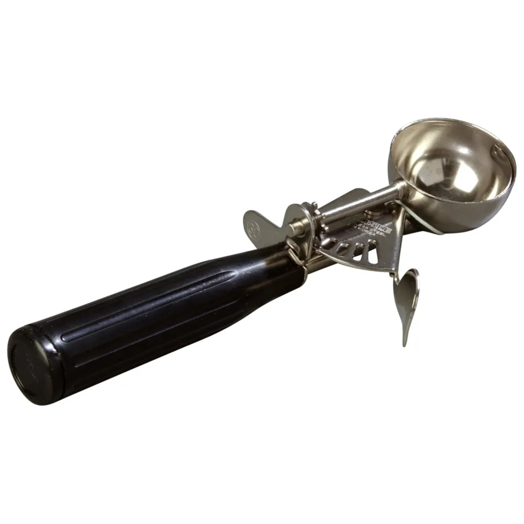 Carlisle 60300-30 Disher, Size #30, 1-1/4 oz, 1-3/4" Dia. Stainless Steel Black Handle, Thumb Press
