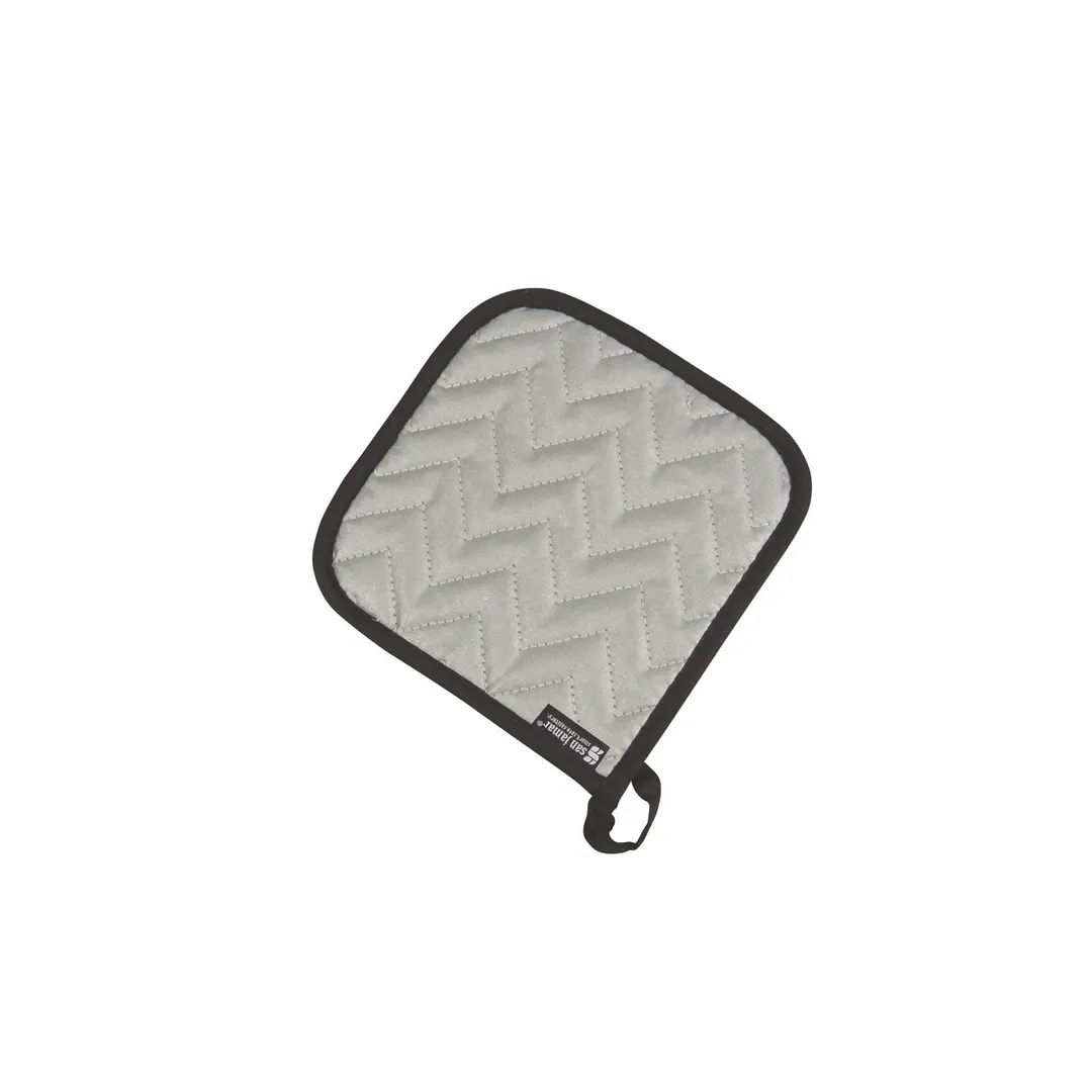 Carlisle 802SPH San Jamar Pot Holder 7" x 7", 350°F Heat Protection, Silicone, Silver, 1 Dozen