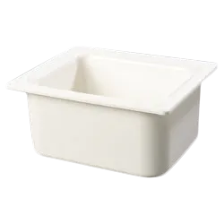Carlisle CM110102 Food Pan, 1/2‑Size 6" Deep, White ABS, Insulated, NSF, BPA‑Free, Dishwasher Safe