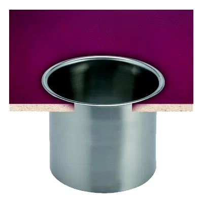 Carlisle L360C San Jamar Counter Trash Chute, 6-3/5" Diameter, 5-1/4" Length, 22-Gauge Steel