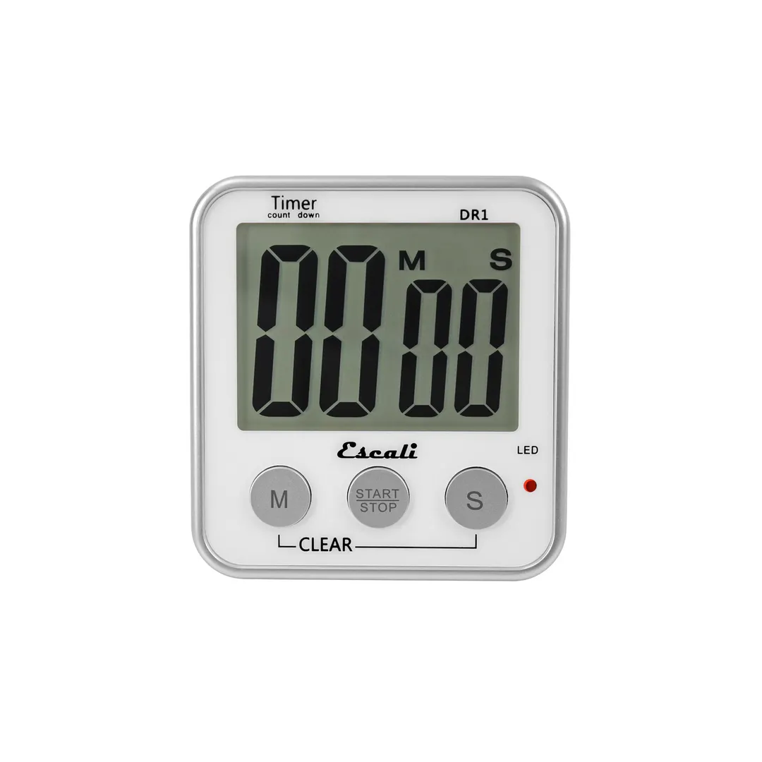 Carlisle TMDGXL Digital Kitchen Timer – 3-1/2"×3-1/4"×3/4",LED Alarm, Max 99:59, Mem Rec