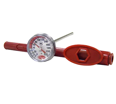 Cooper-Atkins 1246-02-1 Pocket Thermometer, 5" Stem, 1" Dial, 0-220°F, ±2°F, Bi-Metal, NSF - 36/Case