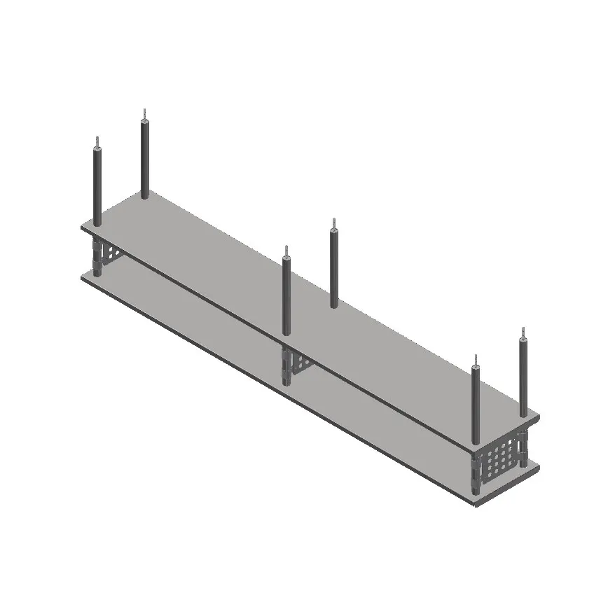 John Boos OSH26FK-18144-CM Heavy Duty Stainless Steel Double Ceiling Mount Overshelf - 144"W x 18"D