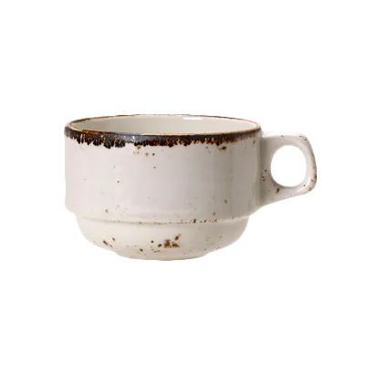 Steelite 11550188 - Slimline Stacking Cup, 10 oz 5"x3.75"x2.5", White Ceramic, 530°F - 36/Case