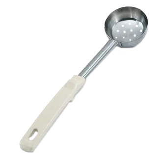 Vollrath 62165 Spoodle® 3 Oz Perforated Spoon, Steel with Ivory Grip N Serv® Handle, Made in USA