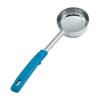Vollrath 62177 Spoodle Spoon, 6 Oz Steel, Teal Grip ’N Serv Handle, 13-13/16" Length, Made in USA