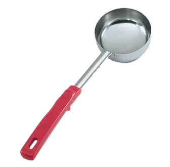 Vollrath 62182 Spoodle 8 Oz Stainless Serving Spoon with Orange Grip N Serv Handle, Made in USA