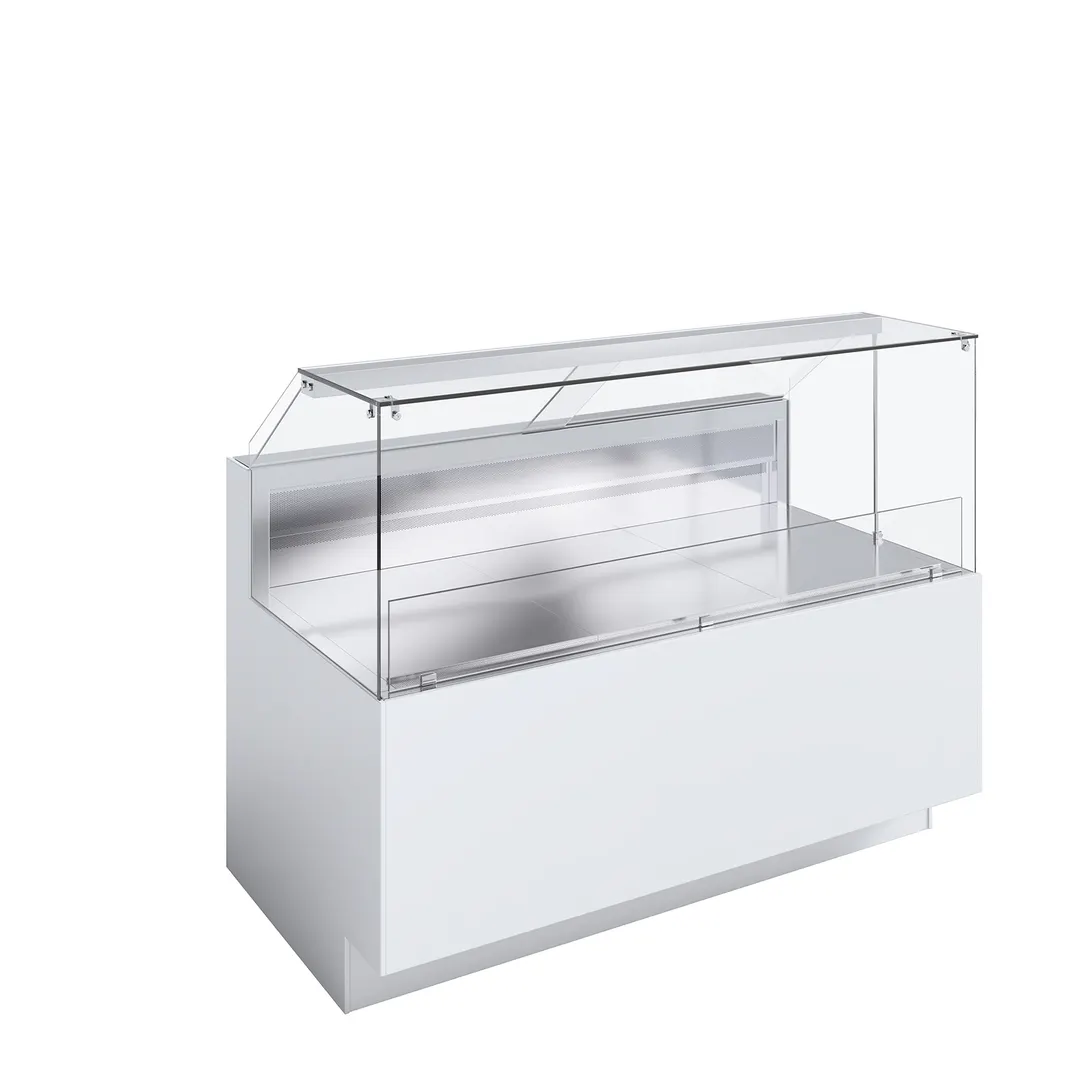 Ciam USA CIAM 6040 SQ10R4UP12M200I – Red Meat Display Case, 3000K LED, Heated Glass, 120V