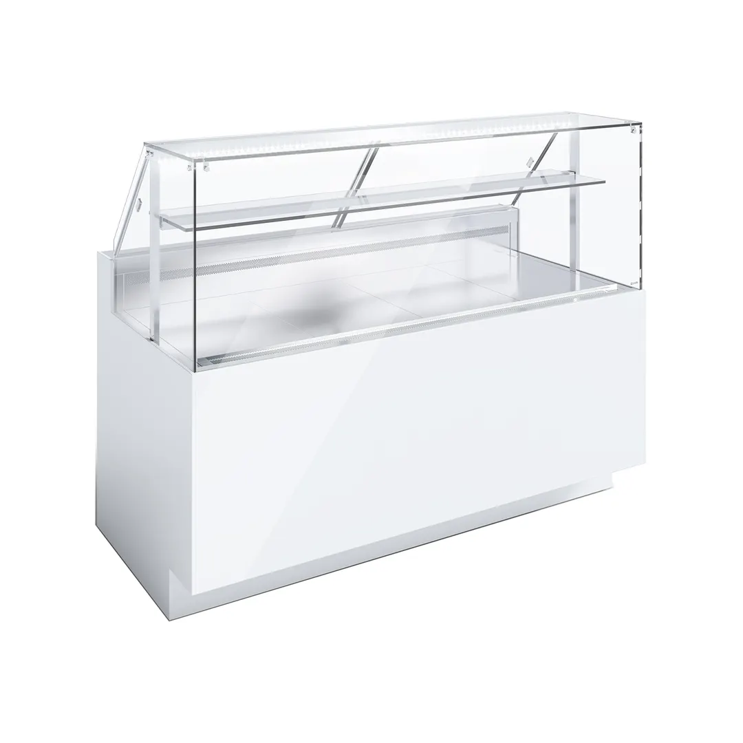Ciam USA SQ1DR4UP13GL18I 64" Gelato/Ice Cream Dipping Cabinet w/ Sneeze Guard