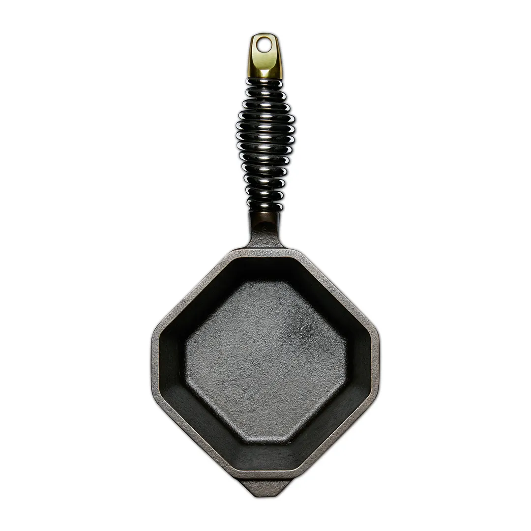 Lodge SP1Q-10001 Finex 1-Qt Cast Iron Sauce Pot, 6" x 4-1/4" H, 12-1/4" OAL, Octagonal
