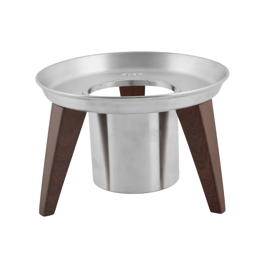 Spring USA SK-14501141 Skyra Wynwood Stand, 8-3/4" Dia. x 5-1/2" H, Steel, Wood Legs