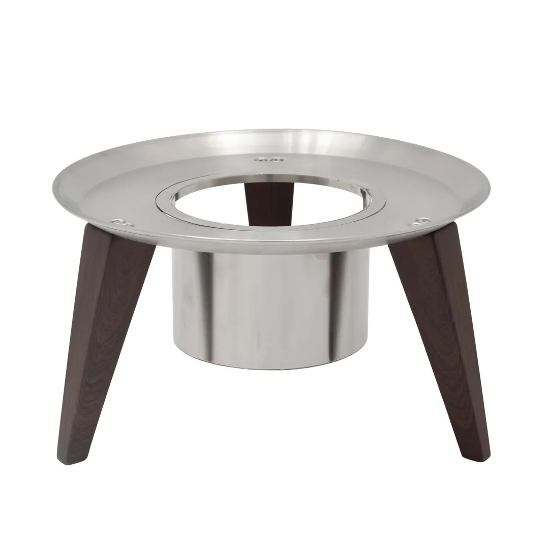 Spring USA SK-14503141 Skyra Wynwood Stand, 12-1/2" Dia. x 7-1/4" H, Steel, Wood-Finish Legs