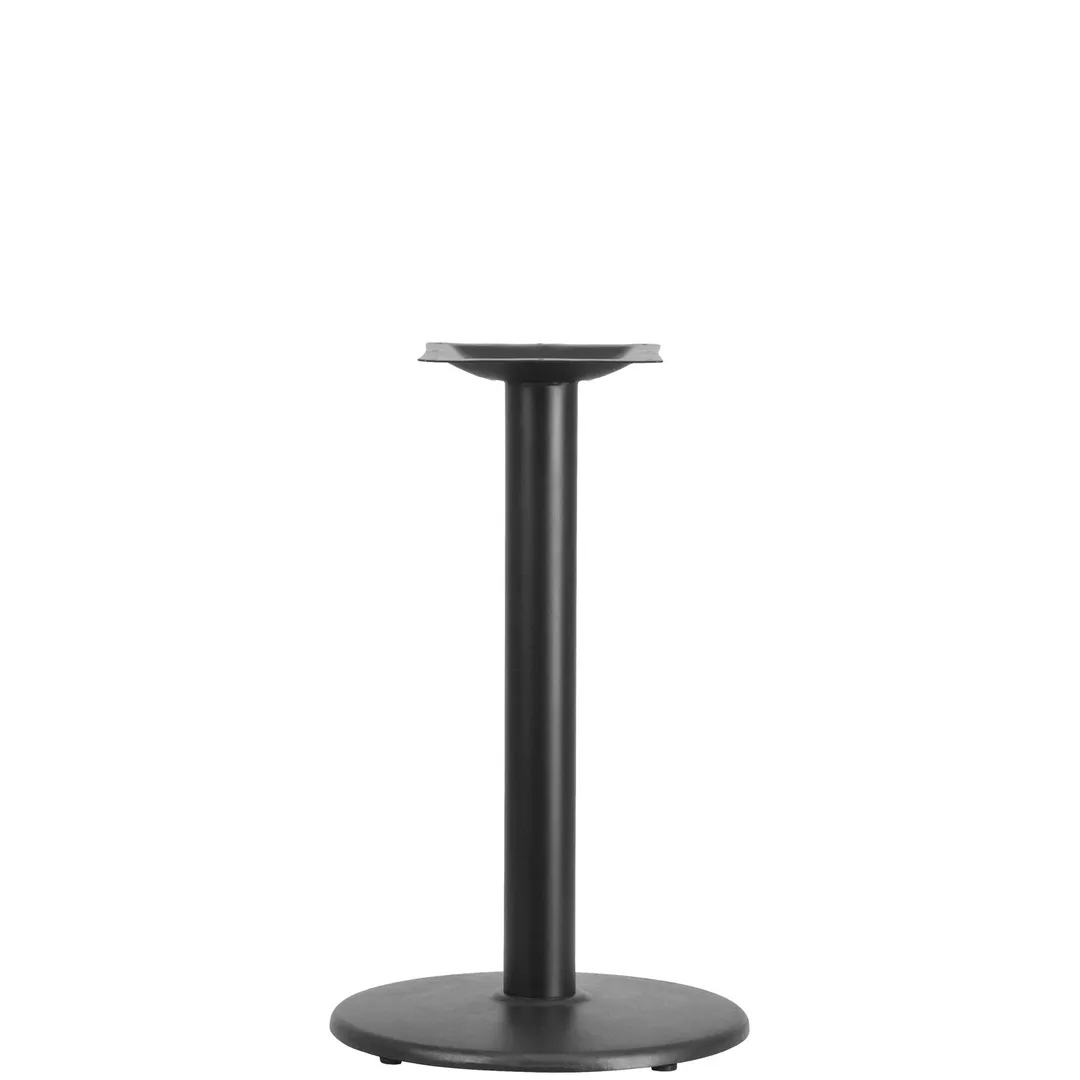 Flash Furniture XU-TR18-GG 18" Round Table Base, 30"H, Cast Iron, Black Powder Coated Finish, Pre-welded Top Plate