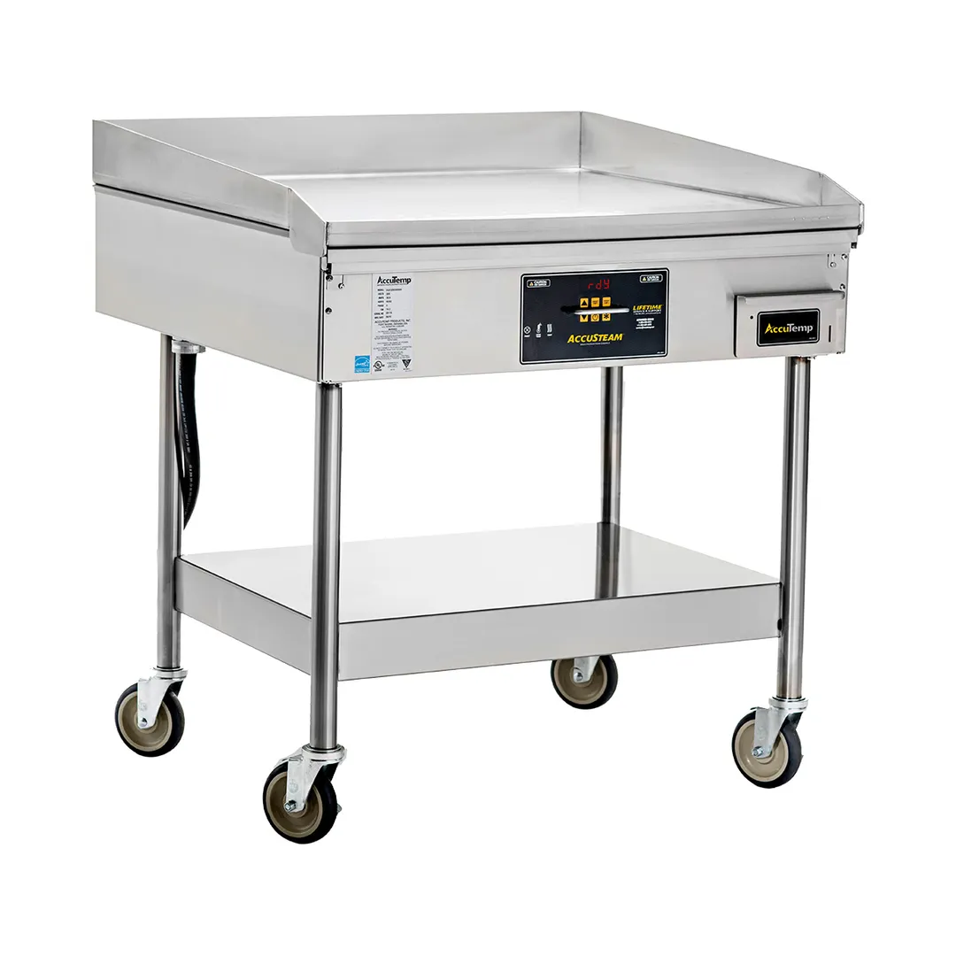 AccuTemp GGF1201B3650-S2 36" Floor Model Natural Gas Griddle w/ Stand, Digital Controls, 70.000 BTU