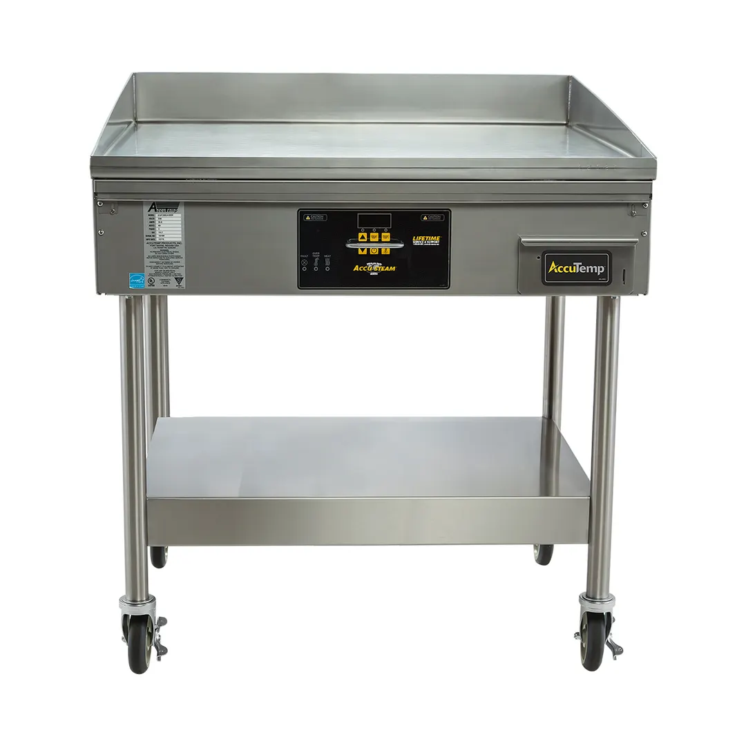 AccuTemp PGF1201B3650-S2 36" Floor Model LP Gas Griddle w/ Stand, Digital Controls, 70.000 BTU