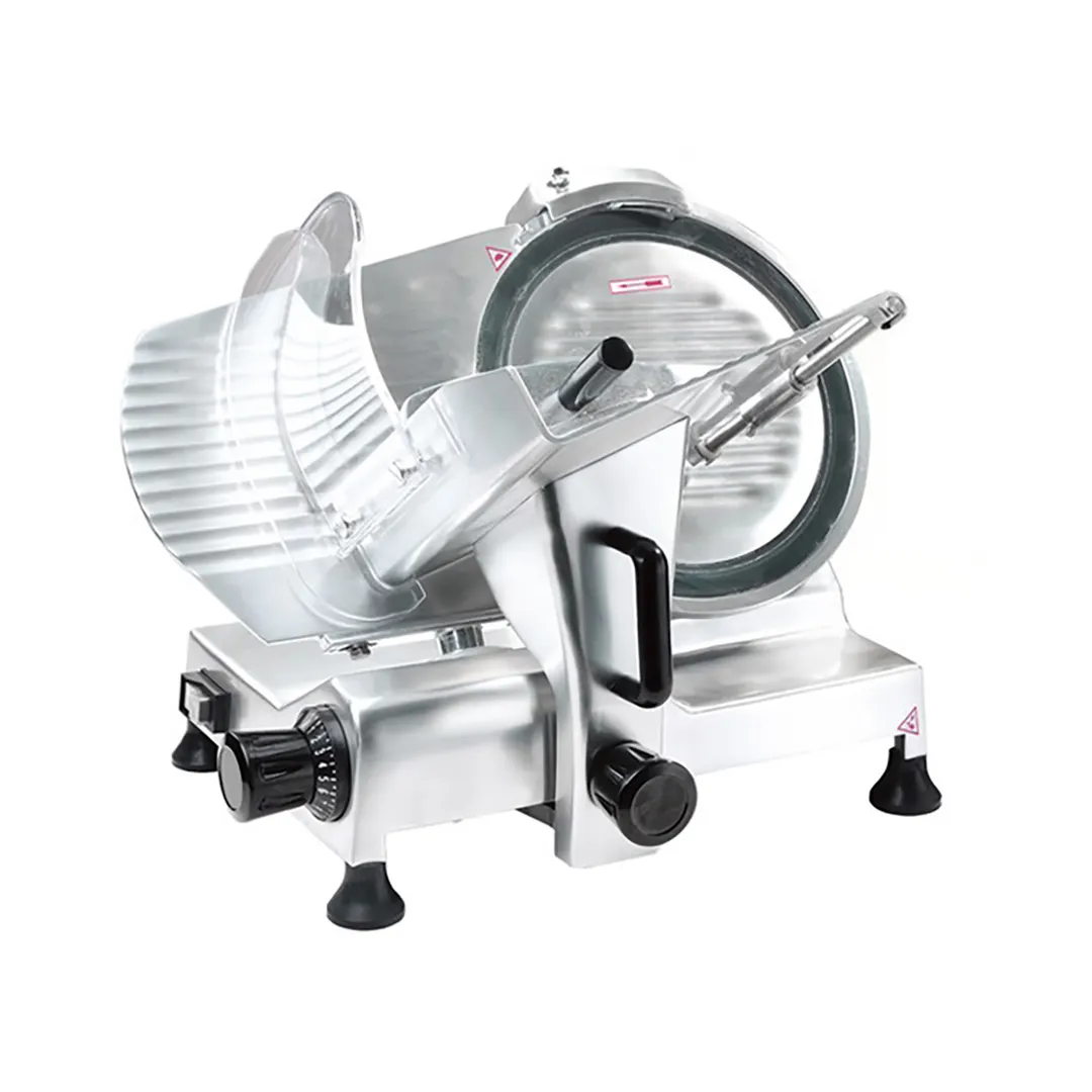 BakeMax BMMSM08 - Manual Feed Meat Slicer, 8" Blade, Belt Driven, Aluminum Body, 120V/60Hz 1A, ETL Certified