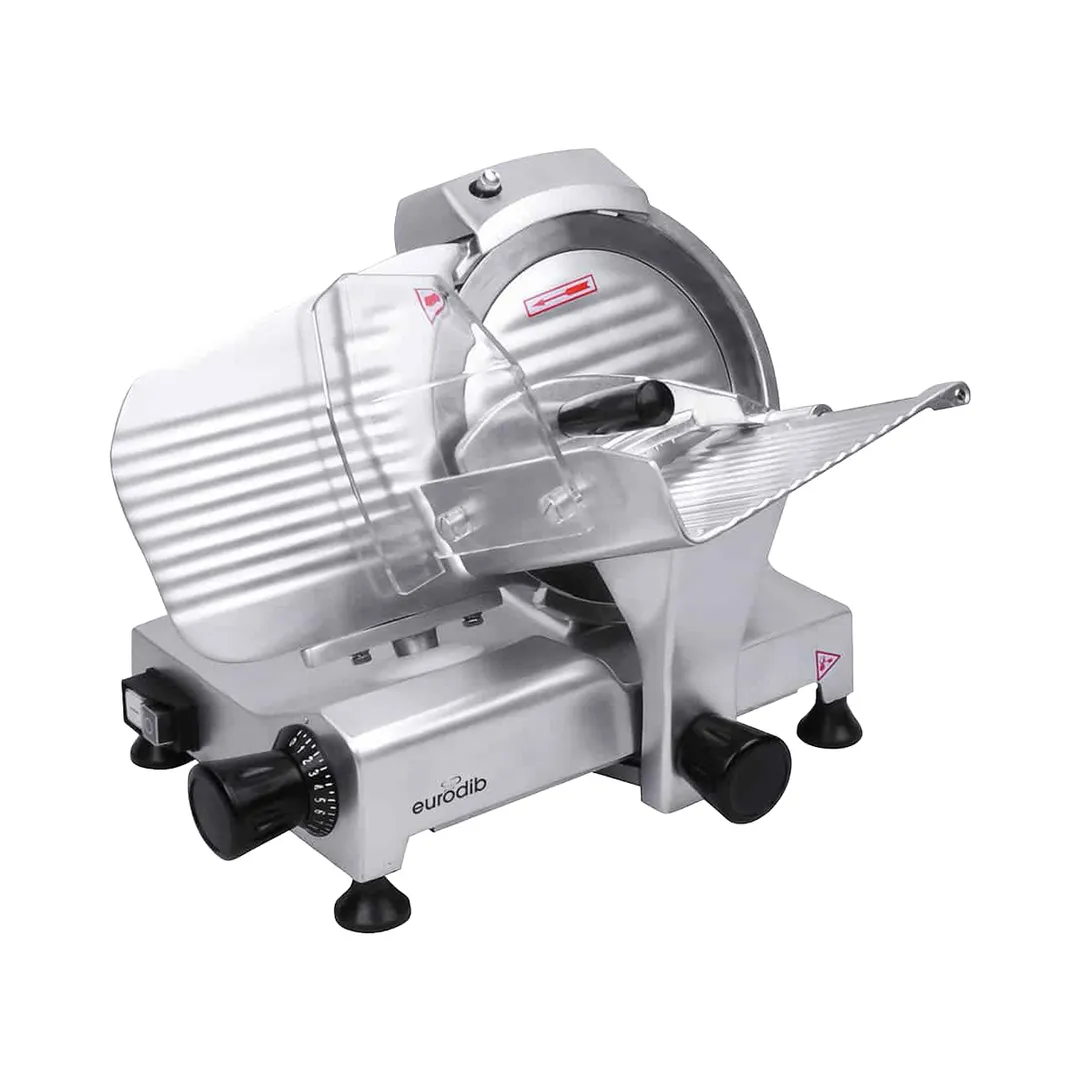 Eurodib HBS220JS 9" Blade Meat Slicer, Belt-Drive, Anodized Aluminum, 1/6 HP, 120W