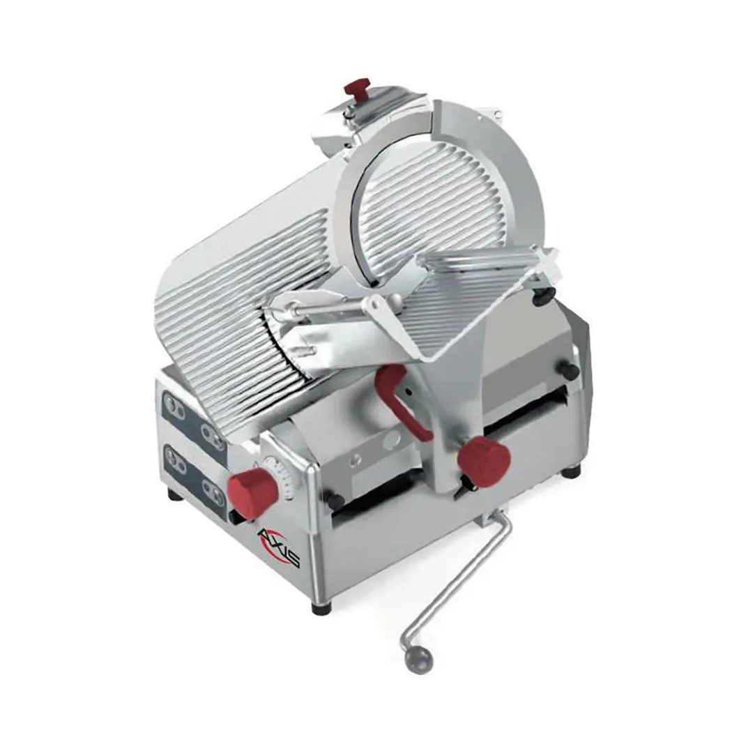 Axis AX-S13GAIX Heavy Duty Countertop Food Slicer with 13" Blade, Gear Driven