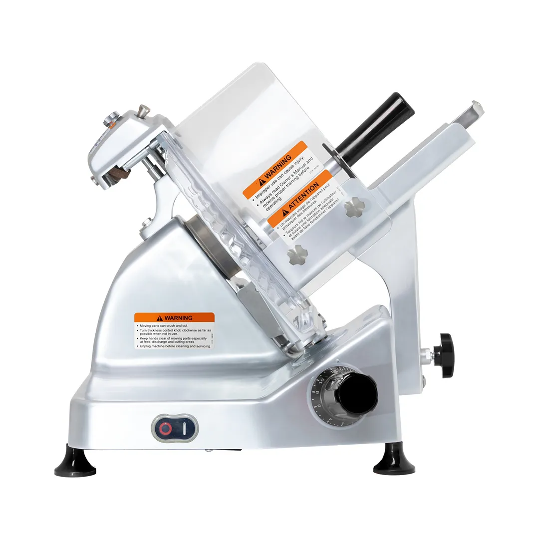 Omas XS 25 Meat Slicer – 45" Belt‑Driven, 10" Inclined Aluminum Blade, 9/16" Slice, 330W, 115V, NSF/CE Certified