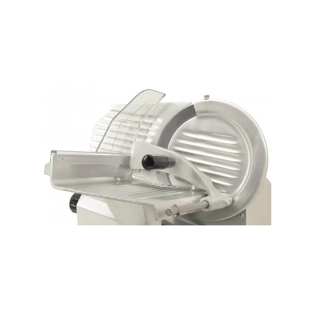 Omcan USA 13606 Meat Slicer – 8" Carbon Steel Blade, Belt‑Driven, Gravity‑Feed, Anodized Aluminum Body, 1/5 HP, 110V