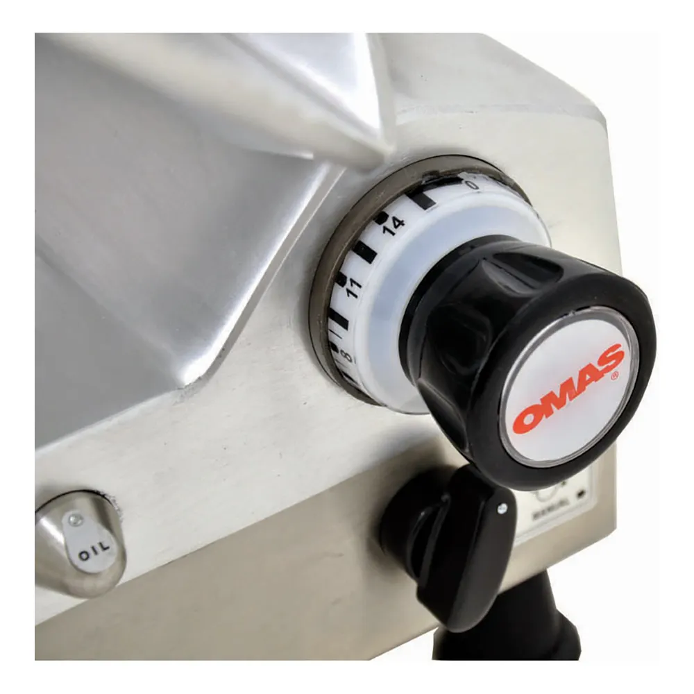 Omcan USA 13645 - Automatic 13" High-Carbon Chromed Blade Meat Slicer, Gear, 1/2 HP Motors, 110V/60Hz, Gravity, Body
