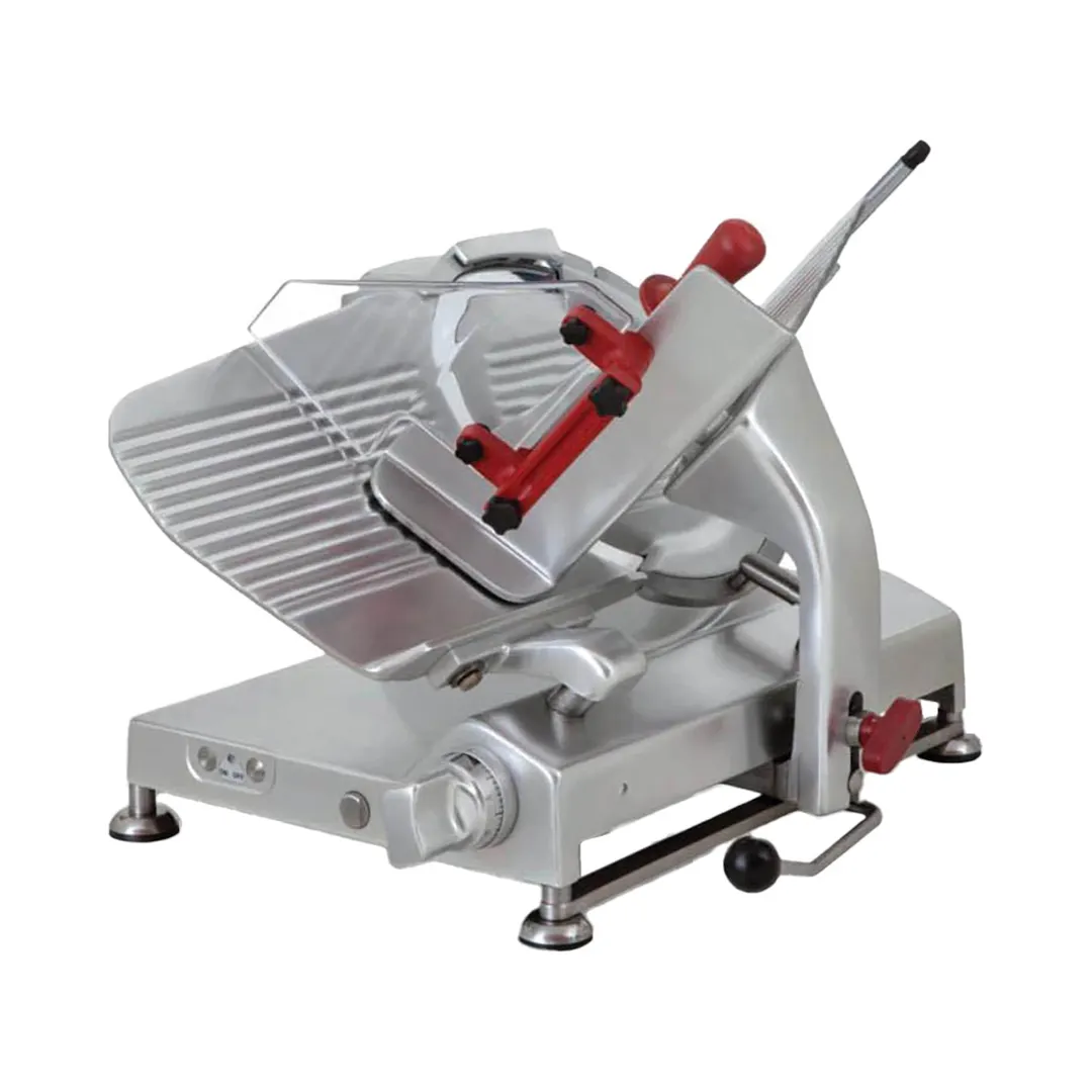 Omcan USA 38917 Meat Slicer, Gear Driven, Manual, 13" Aluminum Blade, 0‑0.55" Cut, 1/2 HP, 120V