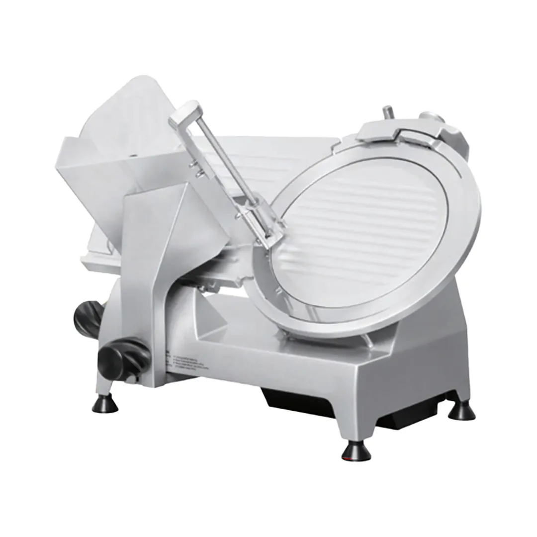 Omcan USA 39467 - Elec Meat Slicer, 8" Blade, Belt-Driven, Die-Cast, Built-in Sharpener, 0.15 kW, 110V, ETL Certified