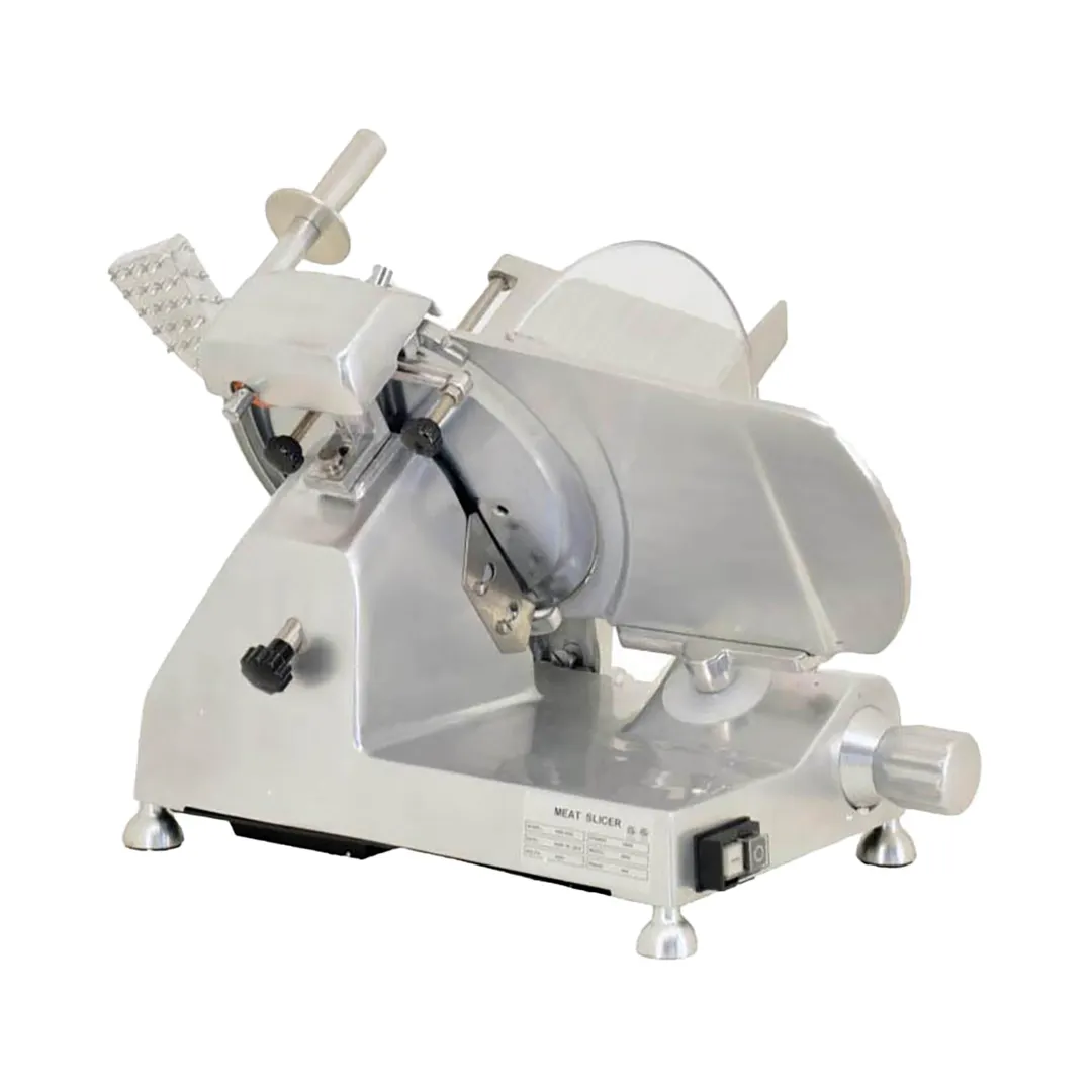 Omcan USA 41711 - Manual Meat Slicer, 10" Belt-Drive Knife, 1/5 HP 110V 60Hz Motor, NEMA 5-15P Cord, CE Certified