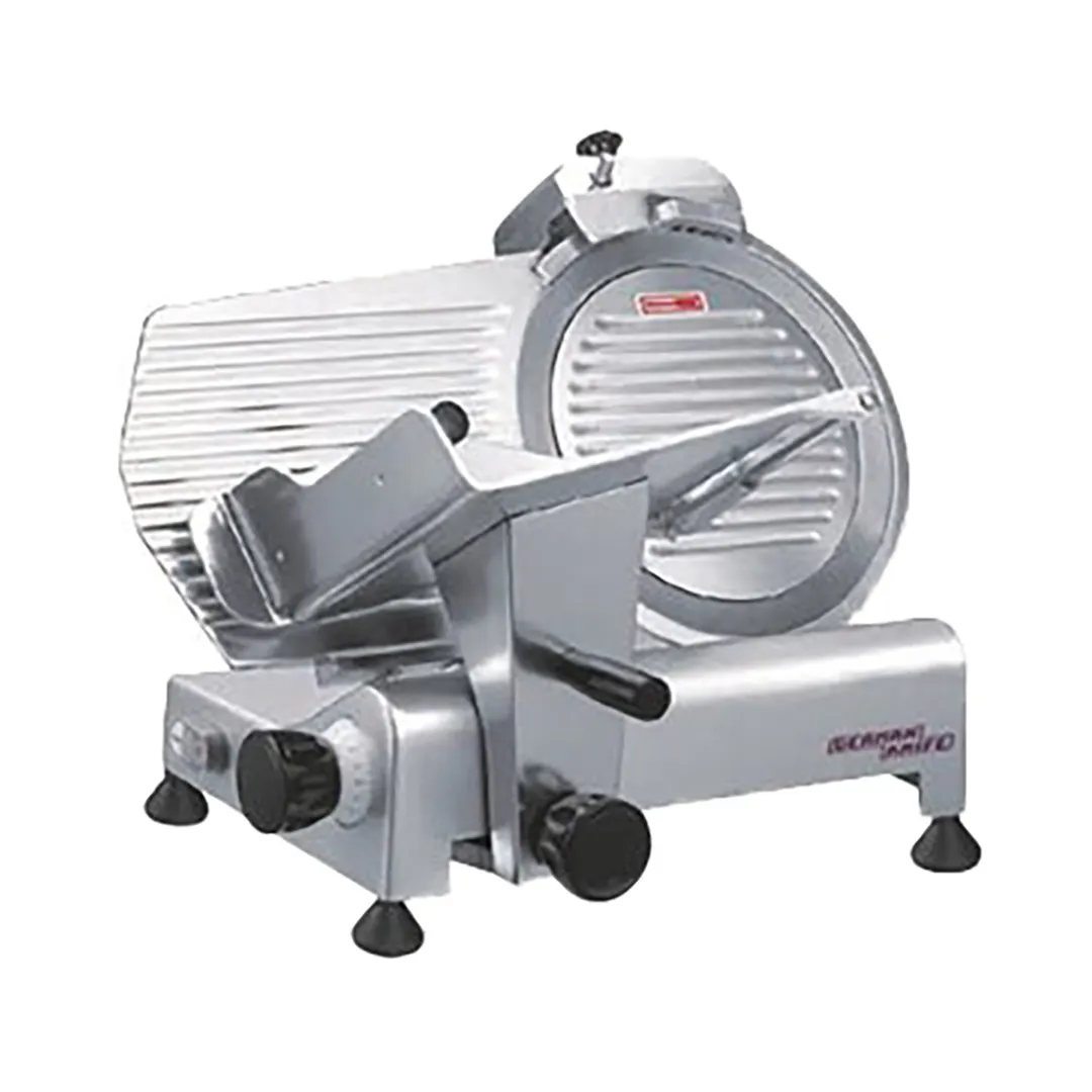 Turbo Air GS-12LD 12" Manual Meat Slicer – German Knife, 1/2 HP 115V Motor, Belt Drive, Aluminum Body, Safety Cover