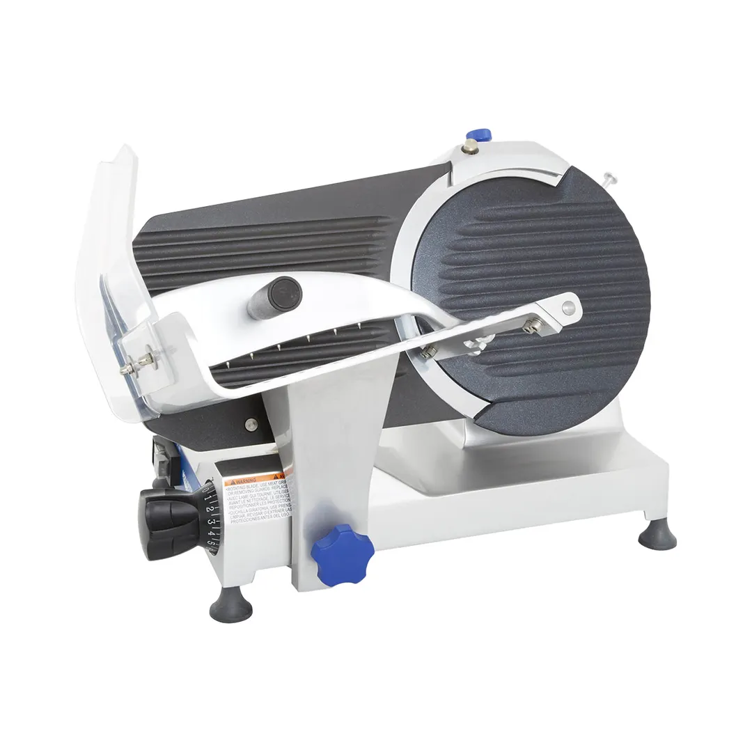 Vollrath 40950 SLM250/S 10" Meat Slicer – Belt Drive, 1/3 HP, 120V, 25° Gravity Feed, QuanTanium Non‑Stick Plate