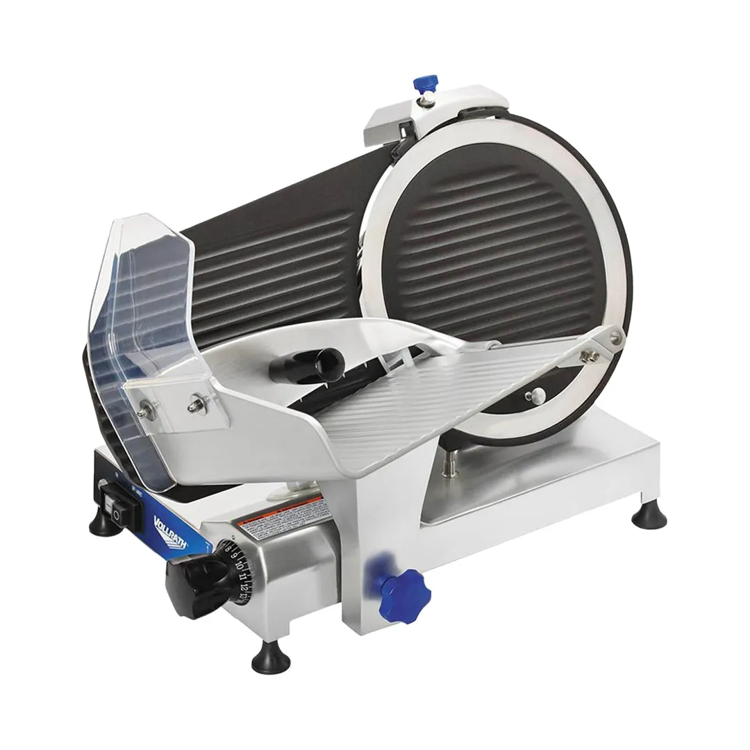 Vollrath 40951 12" Manual Meat Slicer – Belt, 2/5 HP, 120V, 25° Gravity, 12in Blade,QuanTanium,24"Wx25-3/16"Dx20-1/16"H