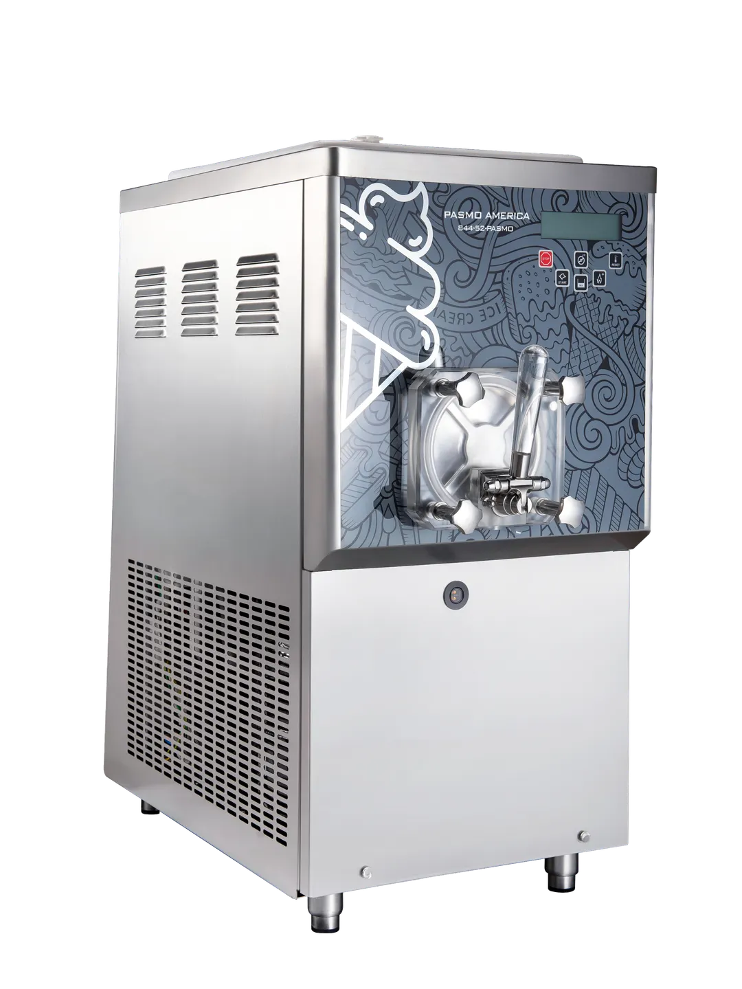 Pasmo S728A2 Single-Flavor Commercial Frozen Drink Machine, Air-Cooled, 208-230V 60Hz Single-Phase, Slush & Milkshake Ready