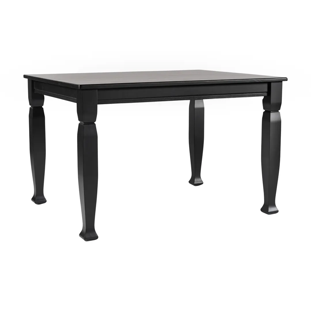 Flash Furniture KER-T-799-BLK-47-GG 47" Rectangular Dining Table, Black Finish, Wooden Legs, Seats 4