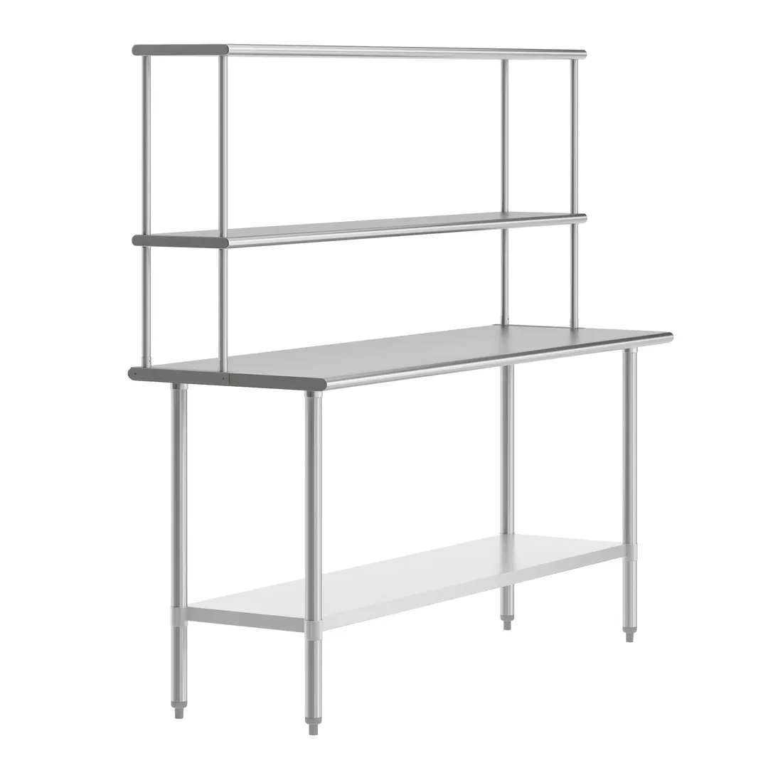 Flash Furniture NH-WT-2472-OSH-GG Reese Portable Prep & Work Table, 72" W X 24" D