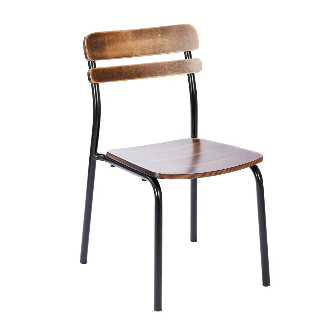 Flash Furniture XU-CH10443-ANTCPR-GG Cyprus Dining Chair, 500 lb, Solid Wood Seat & Back, Black Metal Frame, Antique Copper Finish