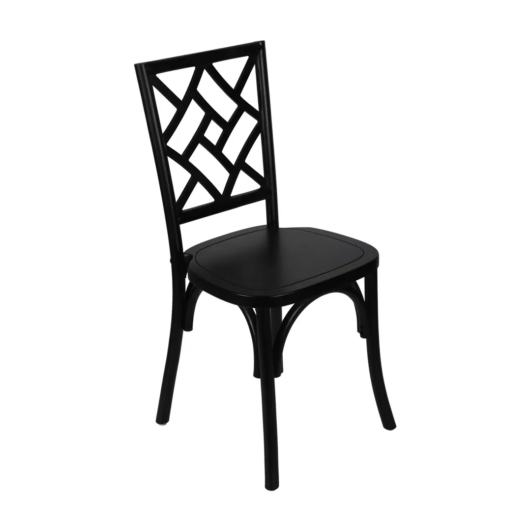 Flash Furniture ZH-8100-5-BLK-GG Brooklyn Dining Chair, 350 lb, Wood, Black Finish, Criss Cross Back