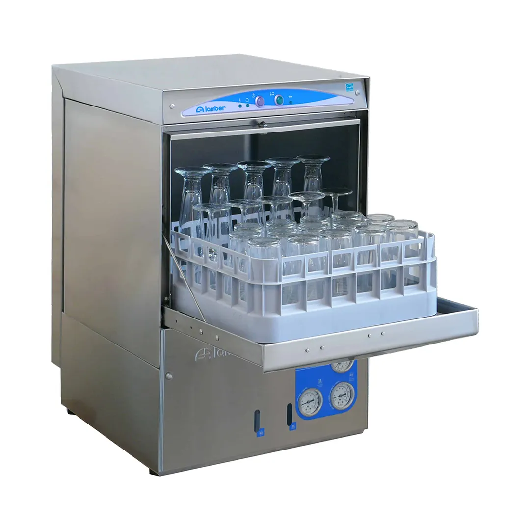 Eurodib DSP3DPS Lamber 18" High Temp Undercounter Glasswasher - 30 Racks/Hr - Drain Pump