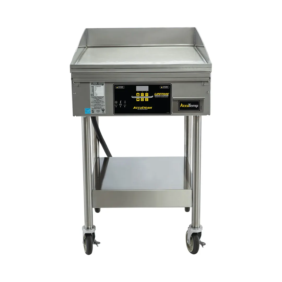 AccuTemp EGF2083A2450-S2 24" Countertop Electric Griddle with Stand Base, 24" x 30" Surface, 208v