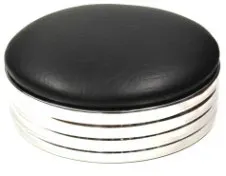 AAA Furniture Wholesale CHROME BAND SEAT/GR4 14Dia. x 4H Backless Bar Stool Seat, Grade 4 Upholstery
