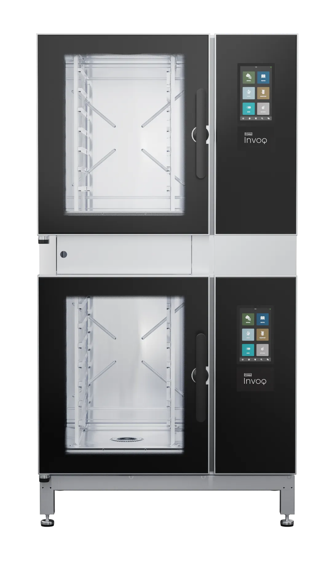 Blodgett INVOQ 61BLG/61BLG Double Stacked Half Size 14 Pan Gas Combi Oven w/ Touchscreen, Boilerless
